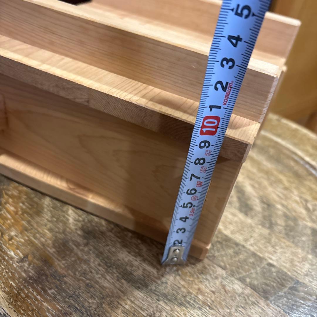 超美品！レア　木製　木曽檜角型セイロ　せいろ　昭和レトロ