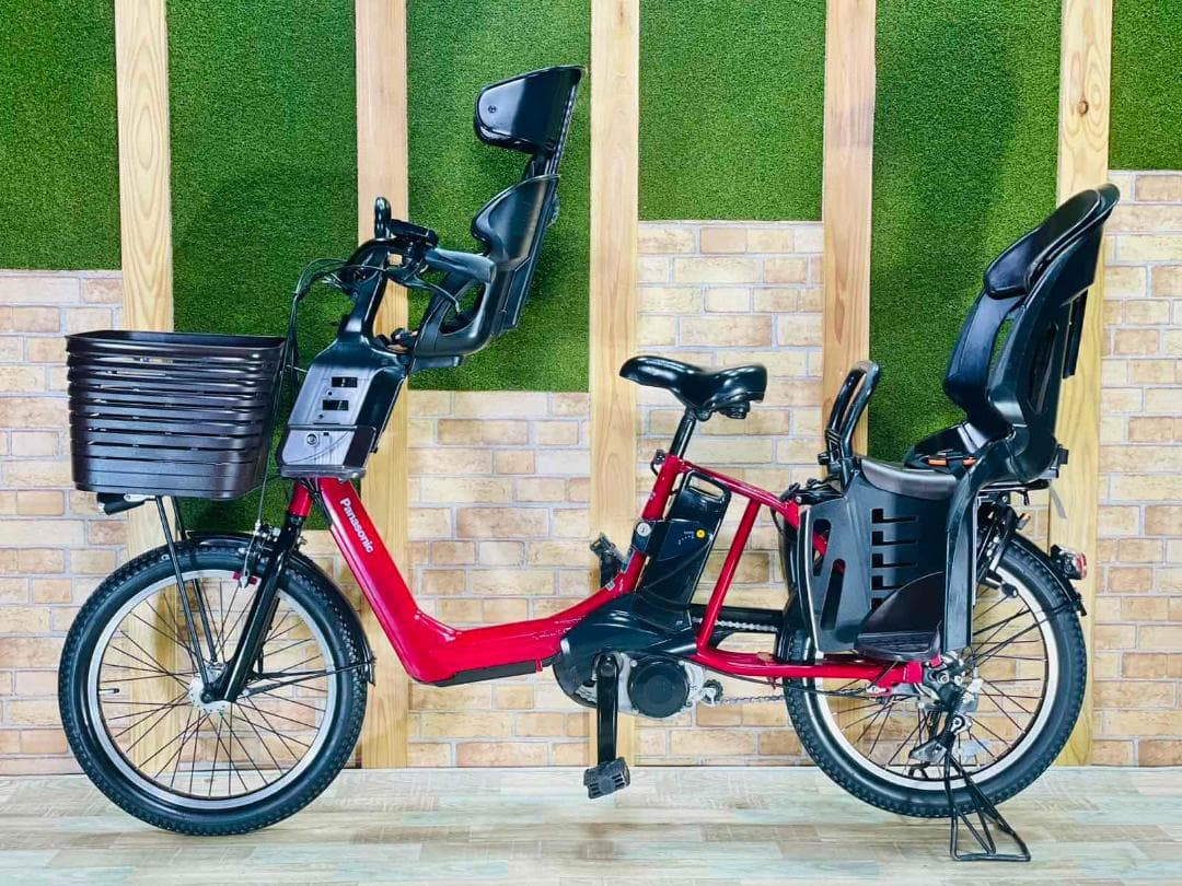 超人気 レッド 王様 ギュットアニーズ子供乗せ電動アシスト自転車 ZH2964