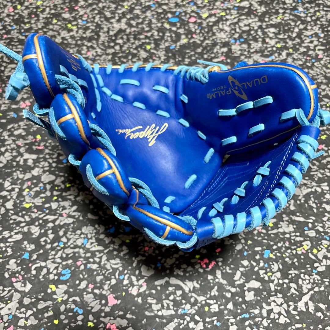 ローリングス 投手用 軟式用 グローブ ハイパーテック ブルー ゴールド 野球