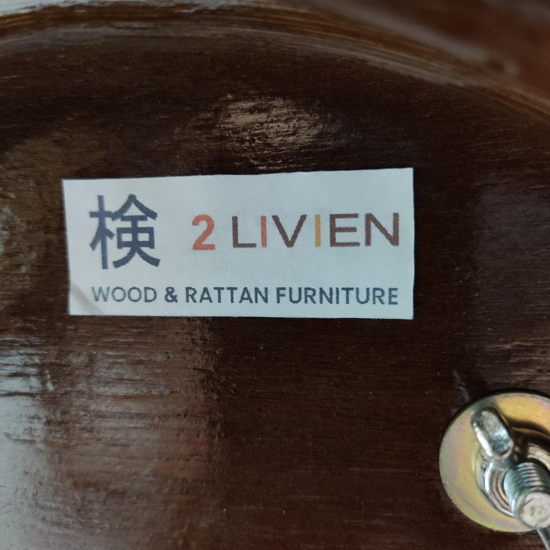 ラタン 回転座椅子 肘掛け クッション付き 椅子 チェア アンティーク　籐