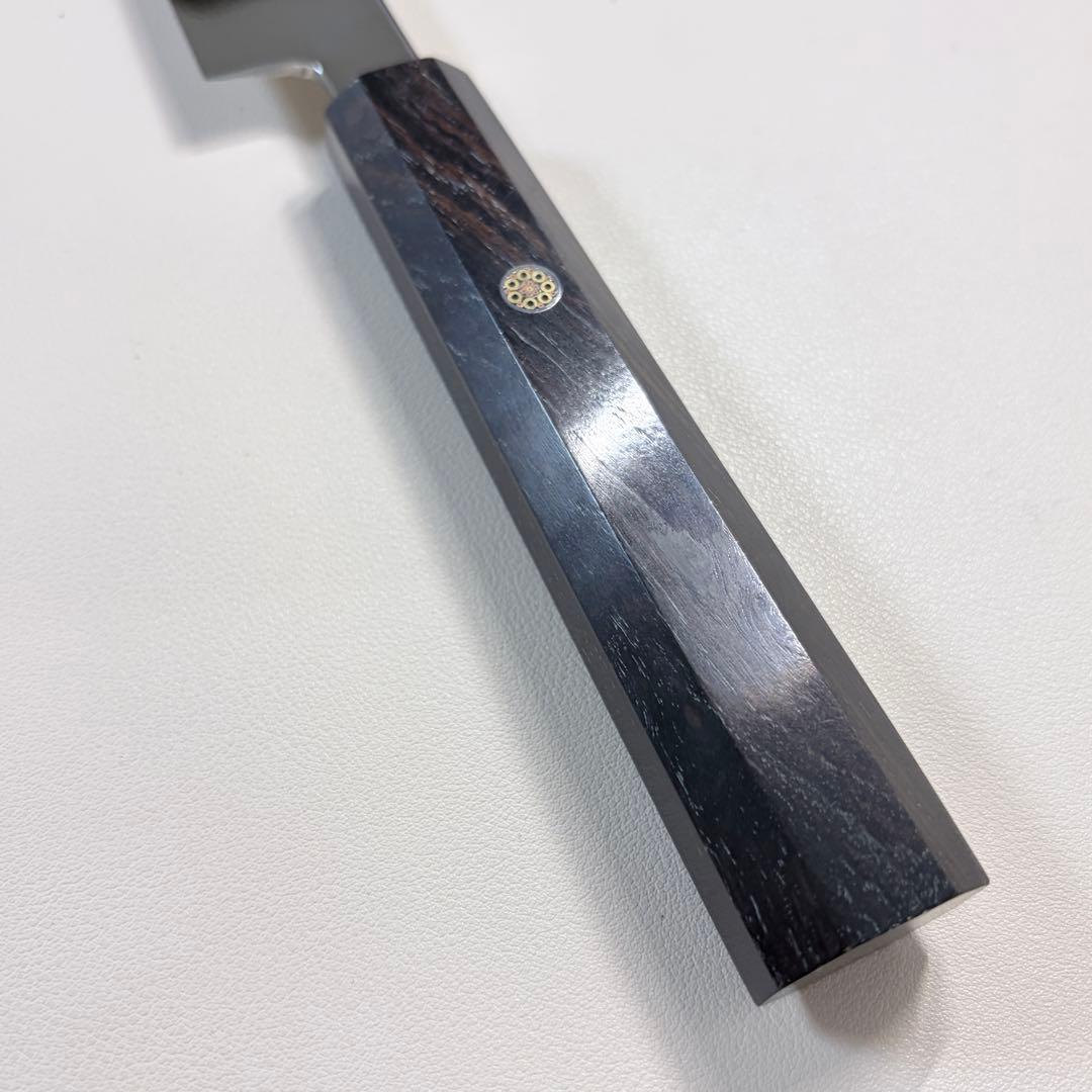 270mm 柳刃包丁 鏡面　黒檀八角柄 刺身包丁 「全鋼」︐