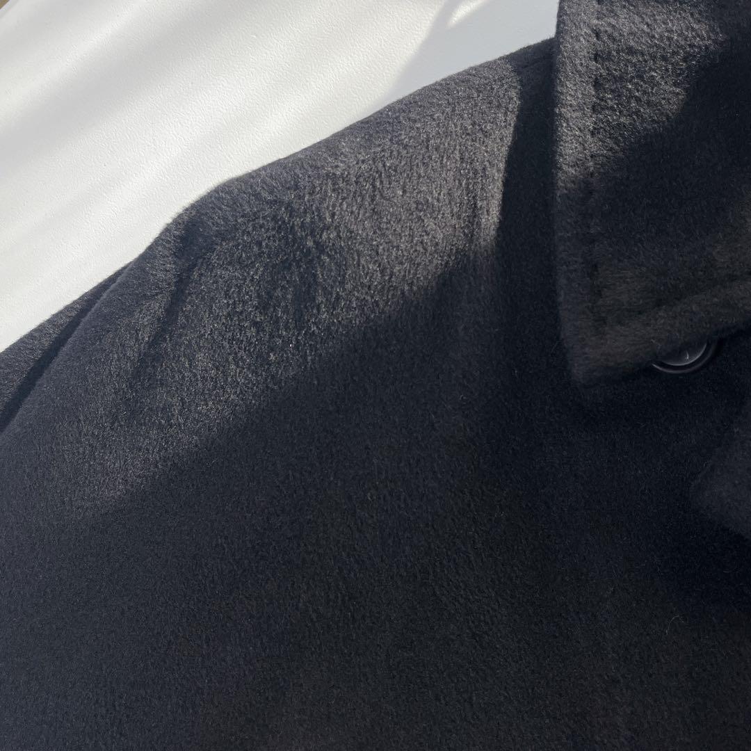 マックスマーラ ウールコート 38 ブラック 銀タグ ダブルブレスト