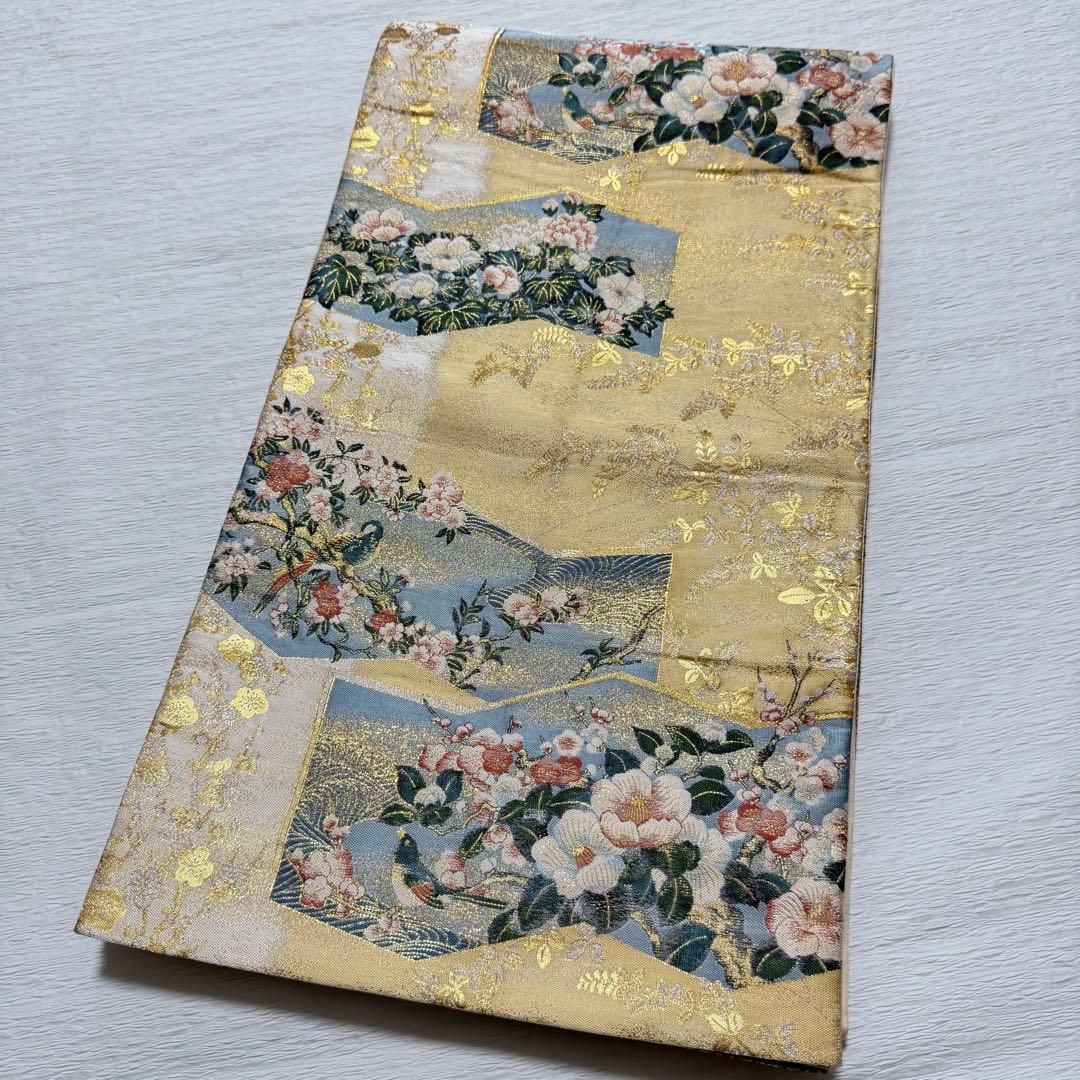 m-97 本金箔 2面 袋帯 正絹