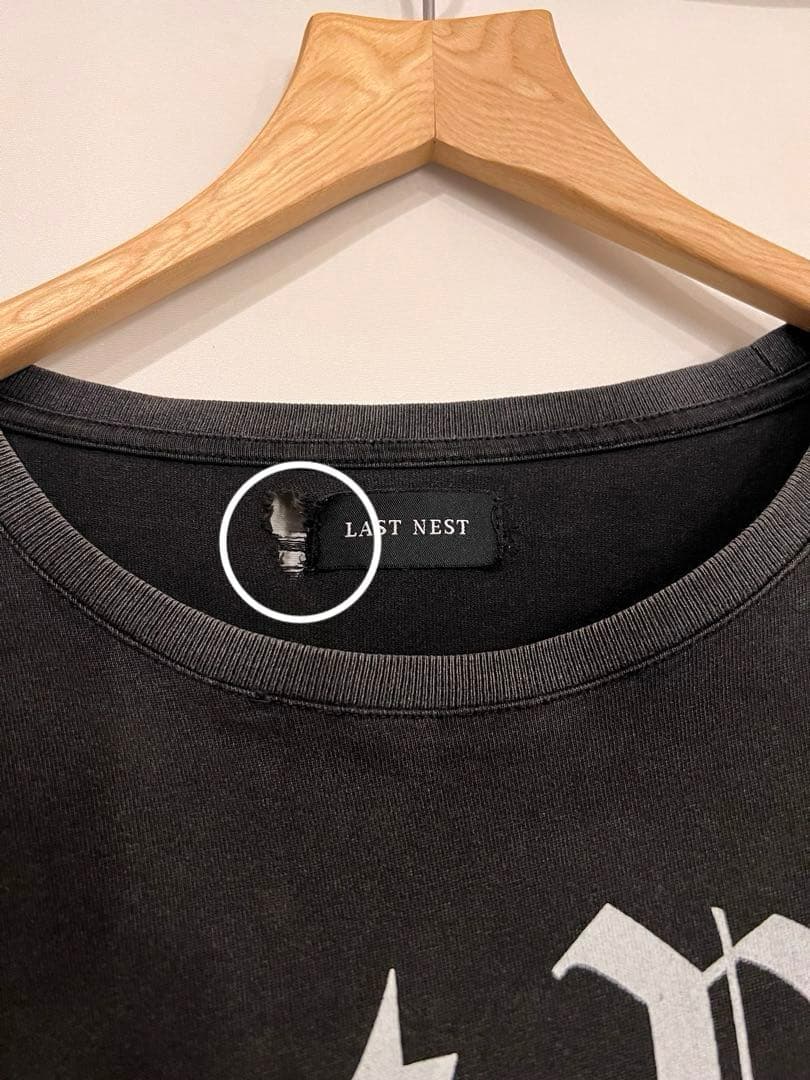 ★LAST NEST★ベロア調スタジャン Jesus layered tee M