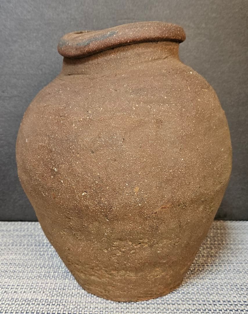 江戸時代　古常滑系　壺　種壺　花入　 花生　インテリア　オブジェ　高26.7cm