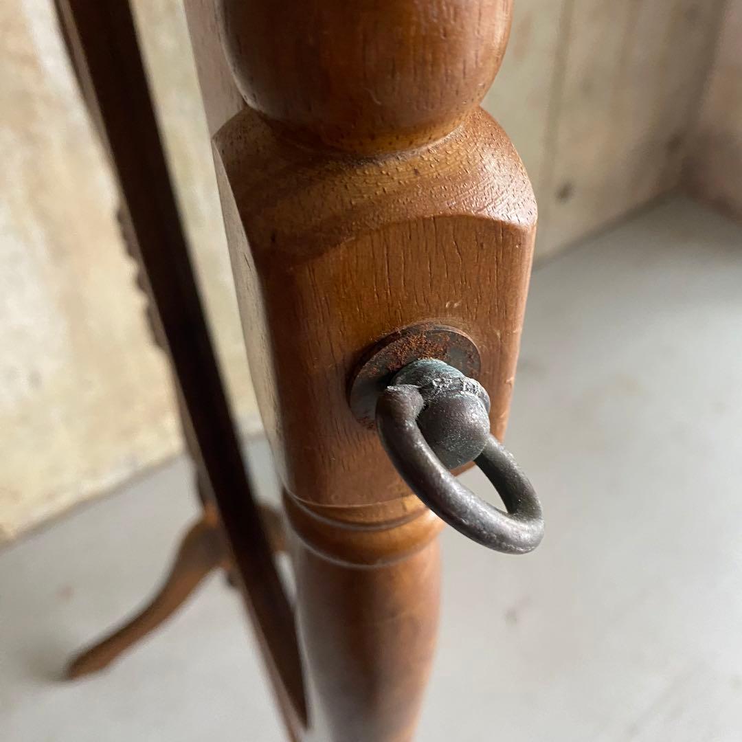 オーバル型　スタンドミラー　クラシックカントリー　楕円　レトロ