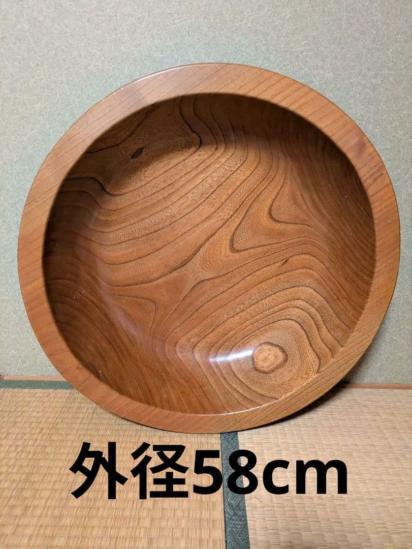 【使用わずか】蕎麦打ち用★木製こね鉢★外径58cm★一尺九寸★重さ約10kg