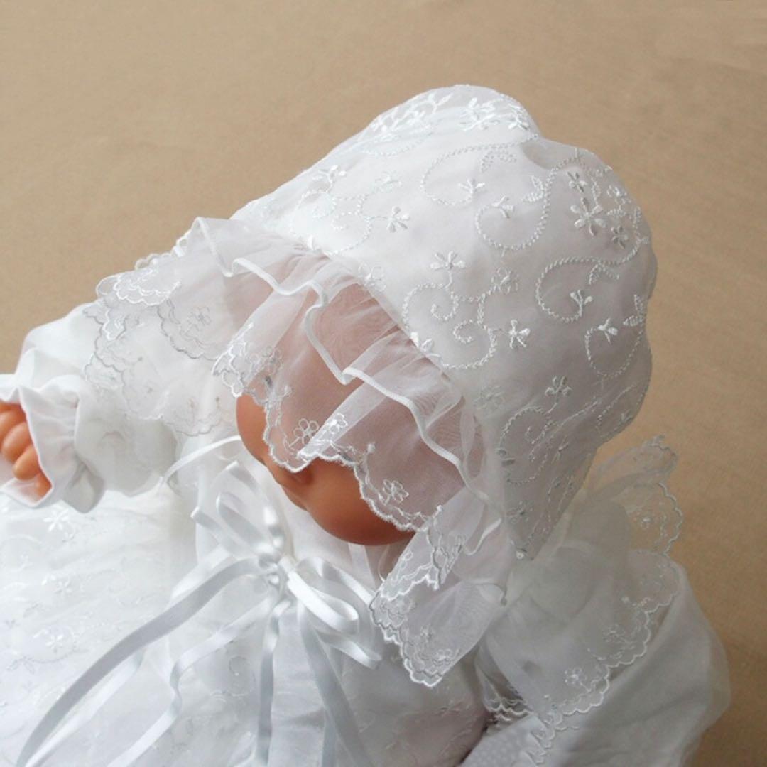 超ロングコート ベビー セレモニードレス　オーガンジー　ホワイト 美品 着画あり