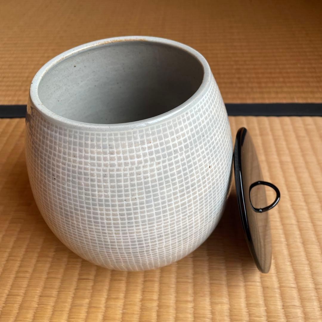 膳所焼、芋頭水指