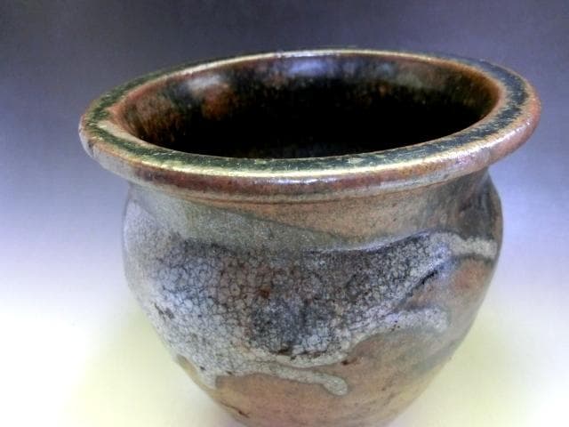 壷■古丹波焼 古壷 時代物貫入花器（江戸期）古壺 古美術 時代物 骨董品■