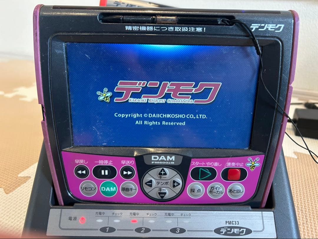 260210【現状品】タッチパネル式 選曲リモコン デンモク PM200zB