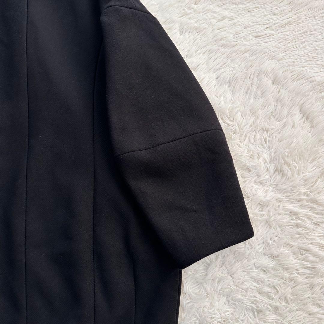 SNIDEL ウールコクーンダブルコート オーバーサイズ イタリア生地 ブラック