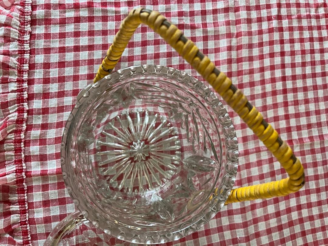 イギリスアンティーク ガラスビスケットジャー ガラスお菓子入れ ボンボンジャー