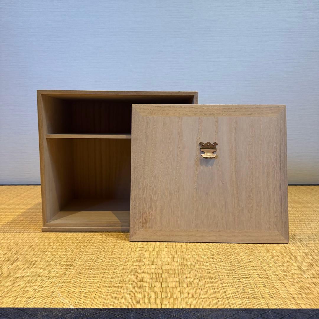 指物師 萩井一丘 作 桐器局 共箱 美品 未使用 茶道具