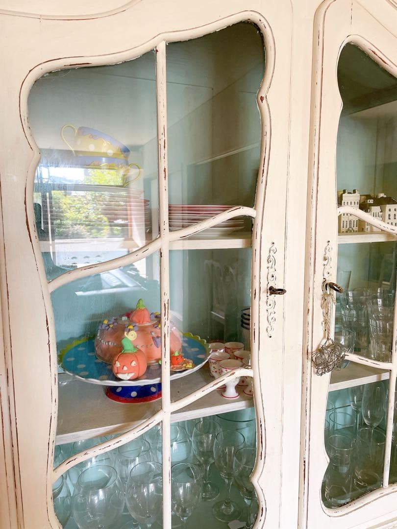 フランス アンティーク キッチンキャビネット カップボード 食器棚 ブロカント