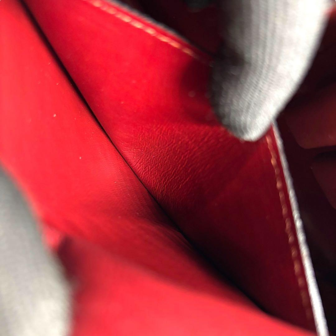 【ヴィンテージ】カルティエ　マストライン　ショルダーバッグ　ボルドー　レザー