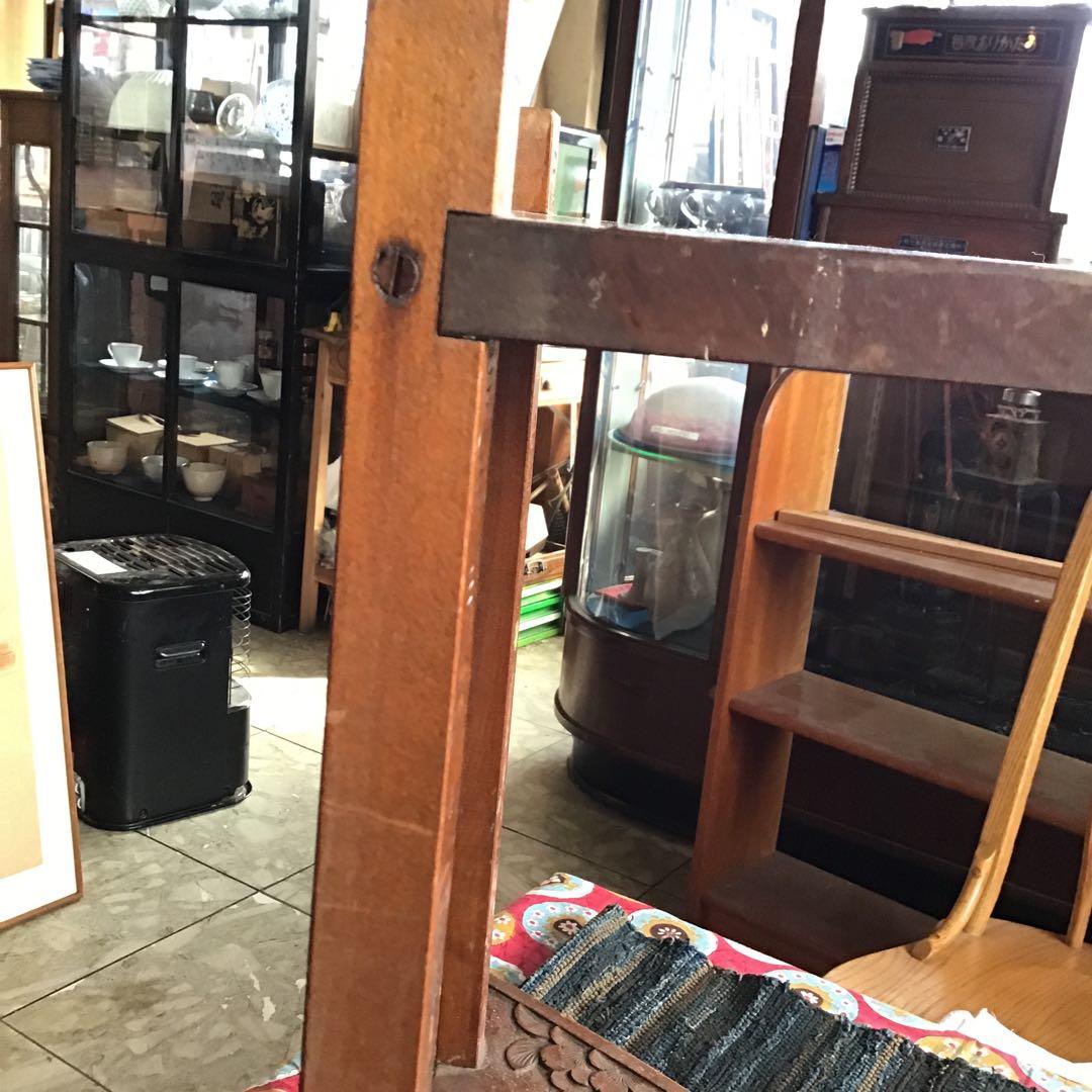 アンティーク軽井沢彫り　櫻　コーナー家具　収納　ラック　棚　三角