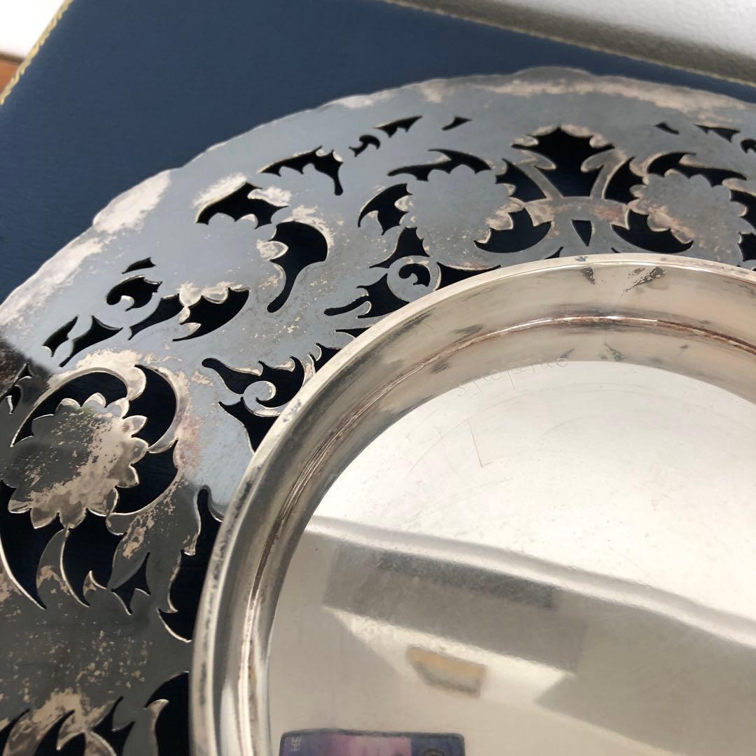 マッピン＆ウェッブ　純銀製　透かし＆カービング　コンポート　ディッシュ　シルバー