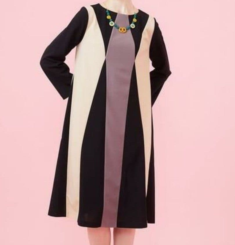 Jocomomola Bloque 配色パッチワークワンピース