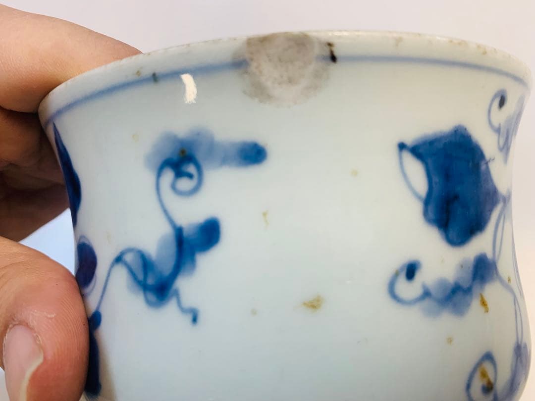 中国清時代中早期染付焼き物