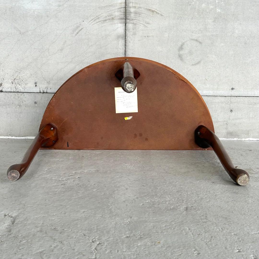 ✦90年代✦ 日本製 コンソールテーブル 猫脚 半円 引き出し付 昭和レトロ