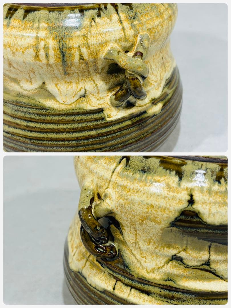 小代焼(小岱焼) 近重治太郎作 水指　美品　共箱　茶道具　替蓋付　送料込