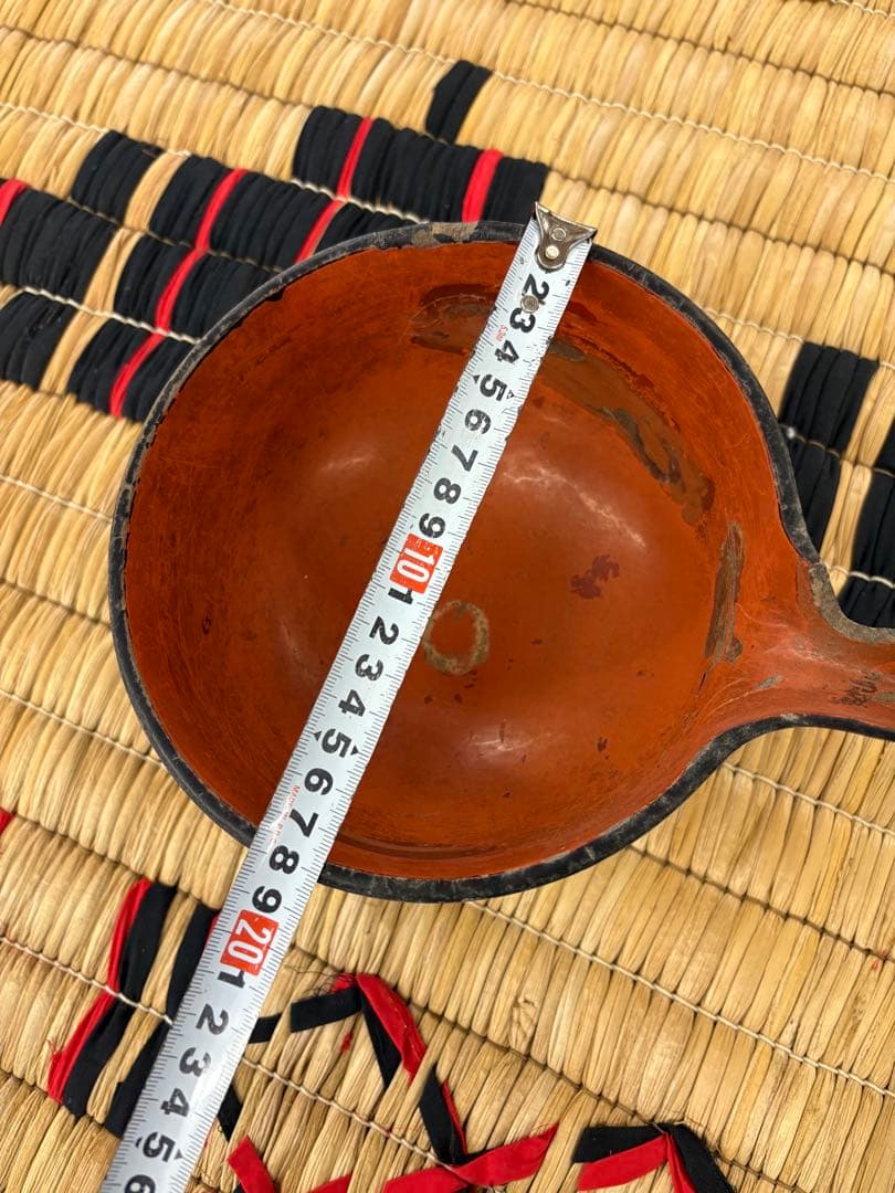 アイヌ　エトゥヌプ　片口　儀礼用　イヨマンテ　民具　漆器　根来塗り　明治〜戦前か