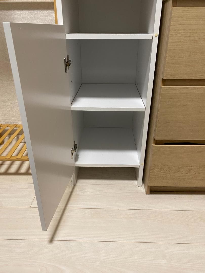 ホワイト木製収納キャビネット