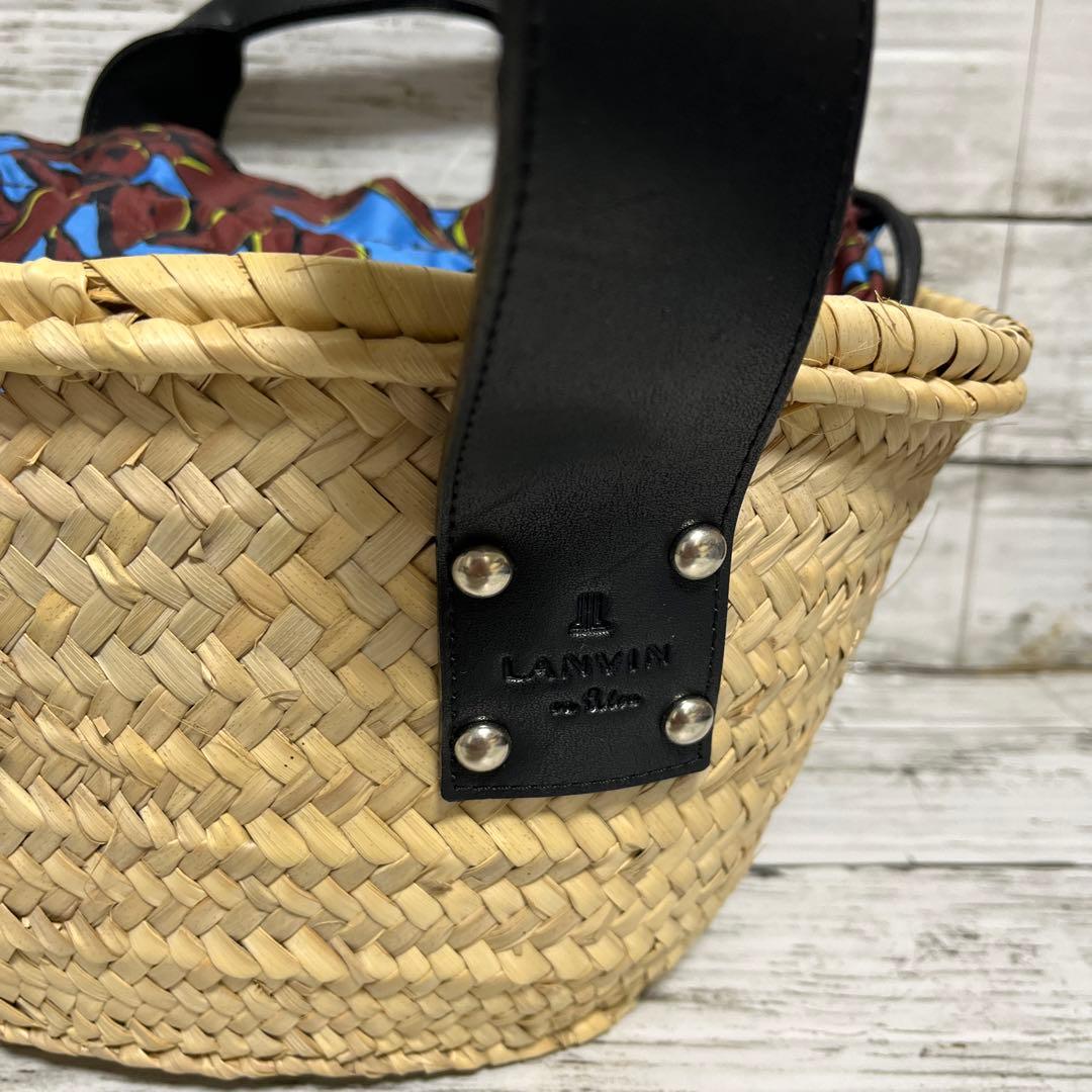 まま　新品　ランバンオンブルー　 かごバッグ 巾着型　定価26400円