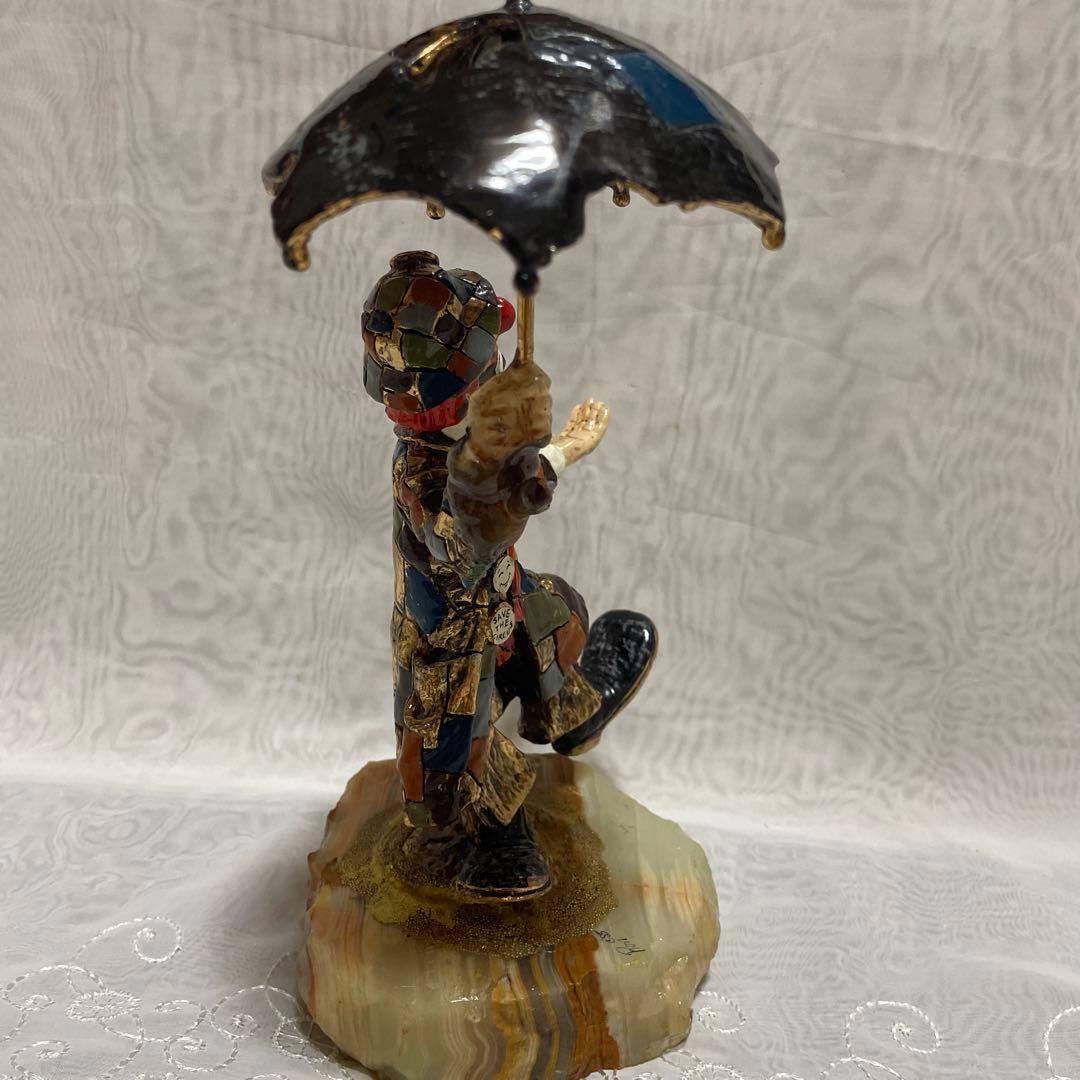 ヴィンテージ Ron Lee ピエロ 大理石　置物　アンティーク　インテリア