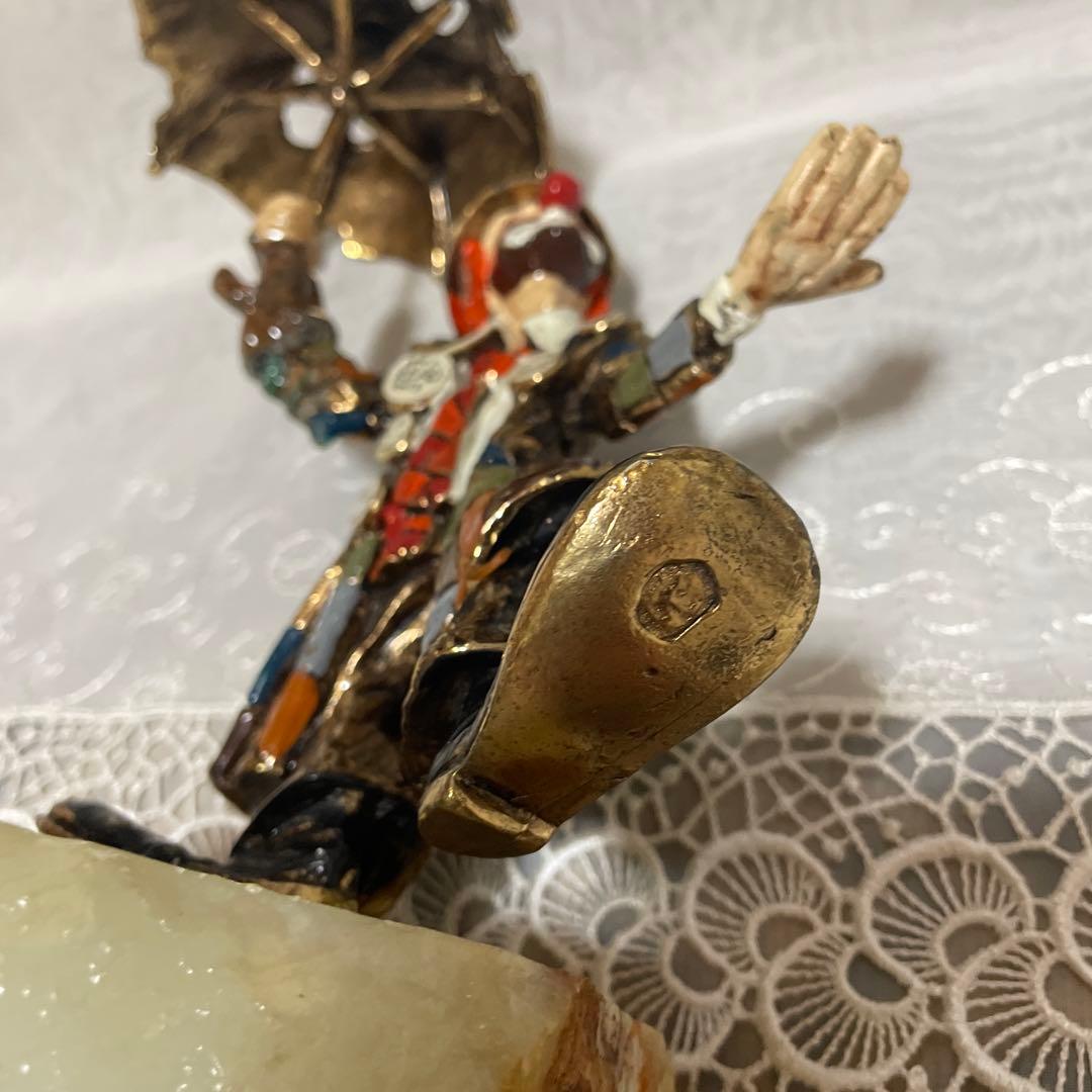 ヴィンテージ Ron Lee ピエロ 大理石　置物　アンティーク　インテリア