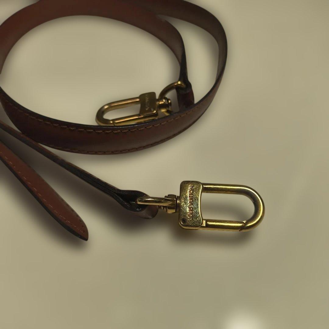 caamr ルイ・ヴィトン　ブラウンレザー ストラップ ゴールド金具