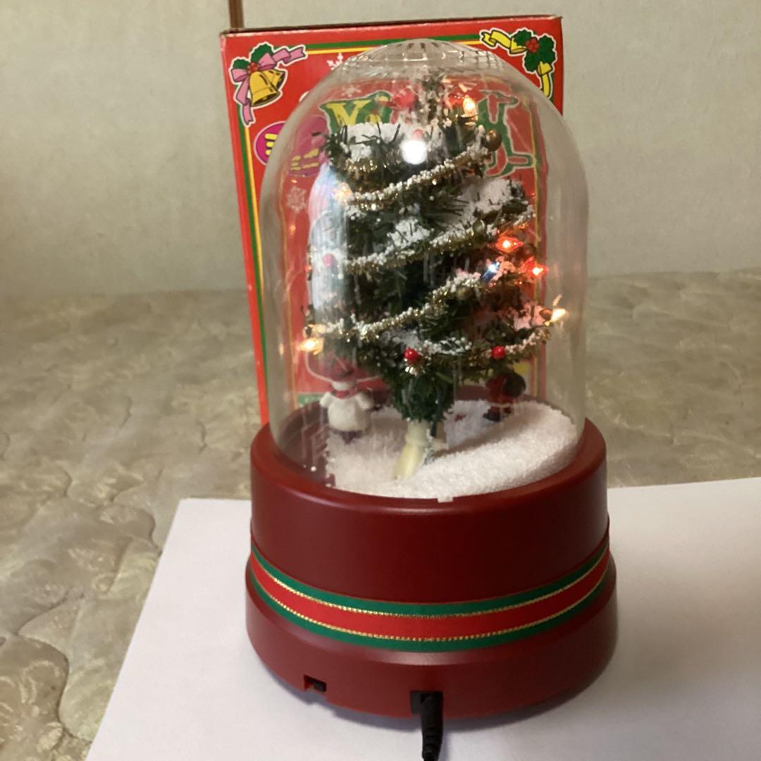 クリスマス　オルゴール付き、ホワイトＸmasツリー　AC アダプター付き