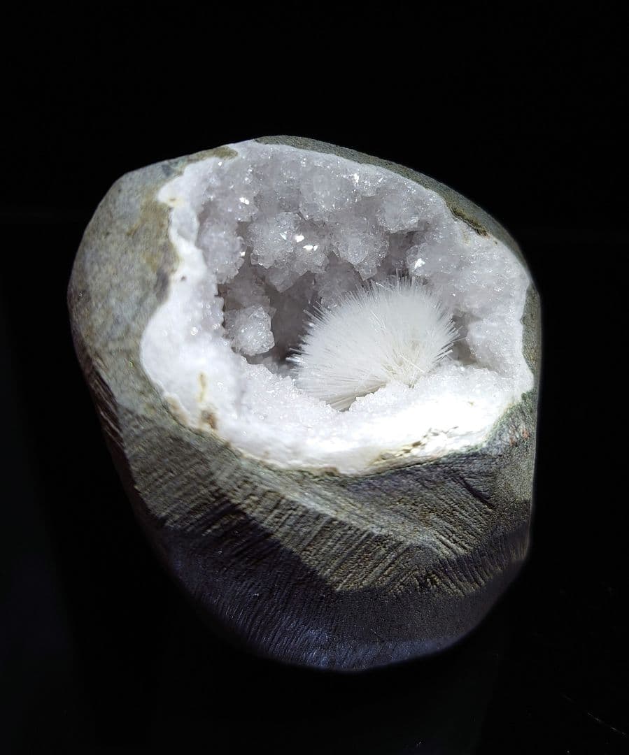 スコレサイト インド産 鉱石 鉱物 ミネラル 標本 原石 母岩付き ③