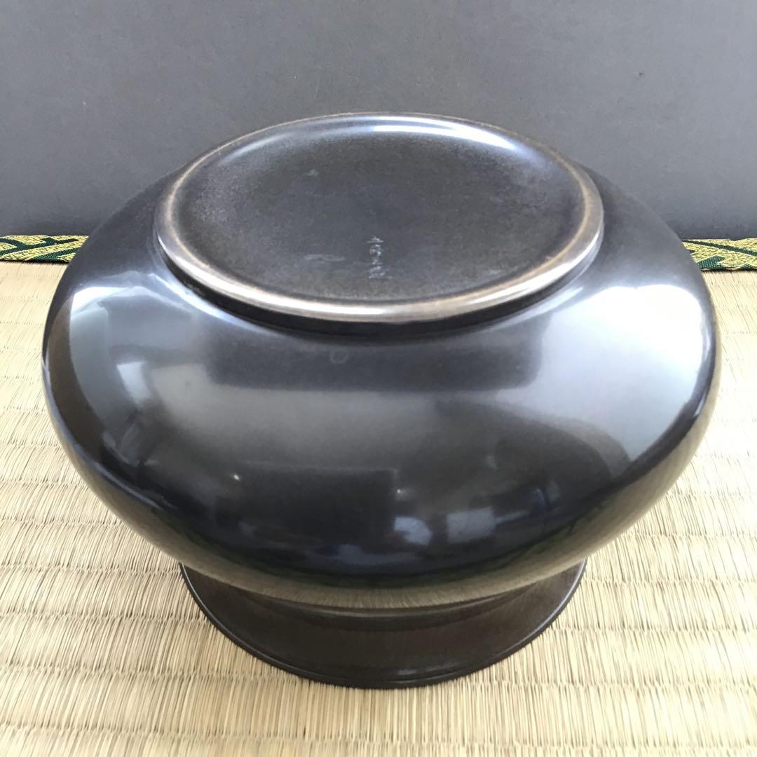 茶道具　唐銅餌畚建水　十三代五良三郎作　妙玄斎書付　栞　共箱　紙箱　S132KS