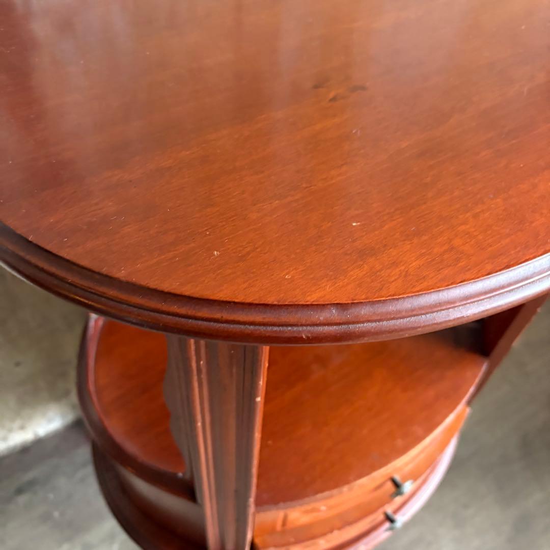 イタリア　猫脚コンソールドロワー　電話台　ヴィンテージ