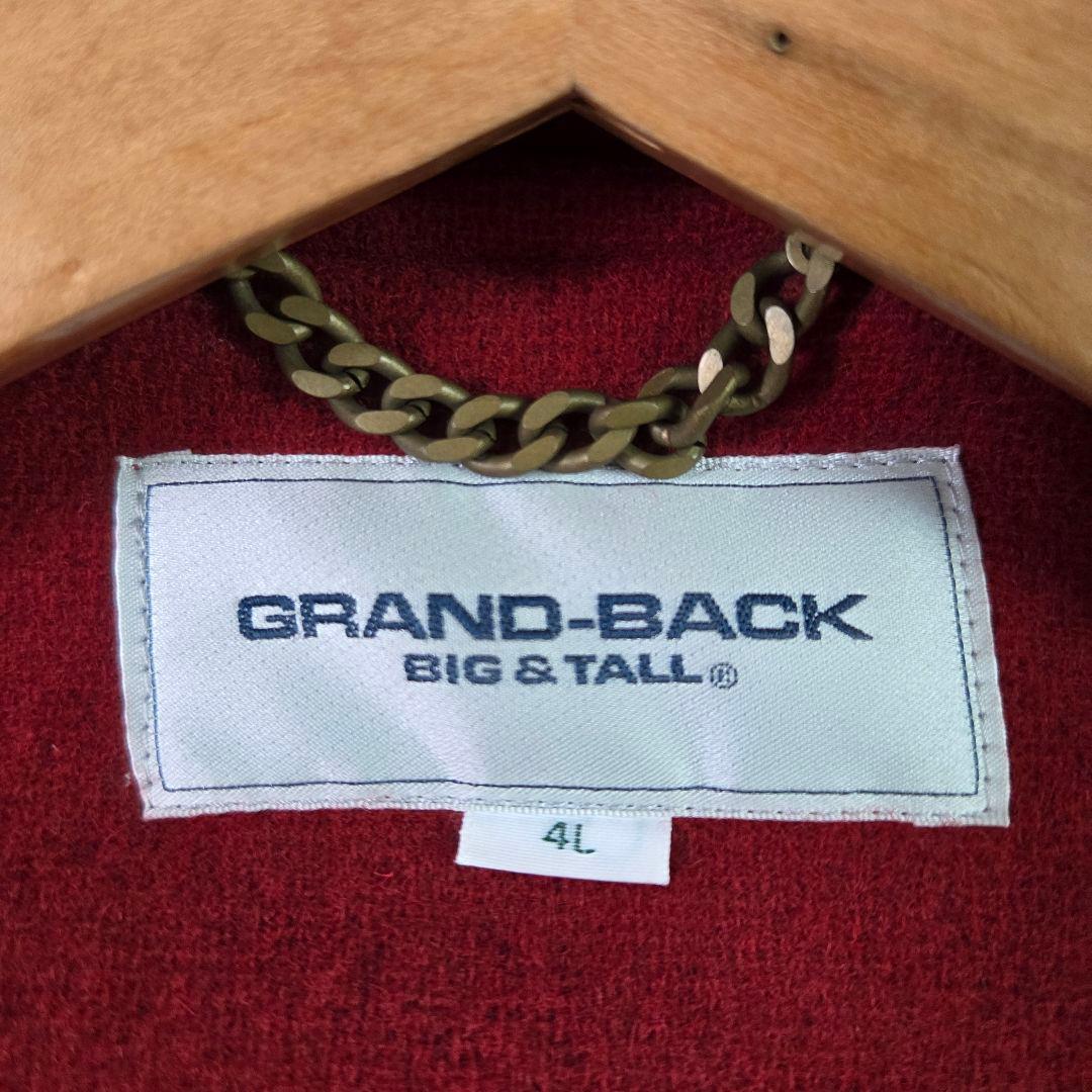 美品 ムーアブルック グランドバック 4L ヘリンボーン ダッフルコート 赤