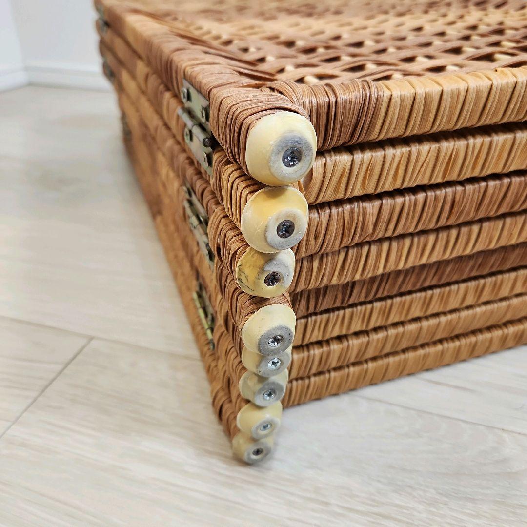 【2個セット】ペピー 軽量ついたてペットゲート ラタン調 折り畳みパーテーション