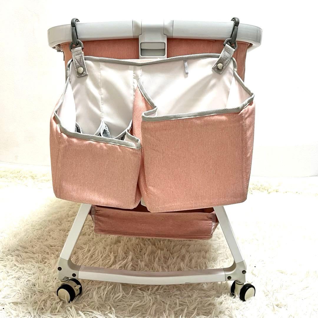 HZDMJ 折りたたみ ベビーベッド ピンク