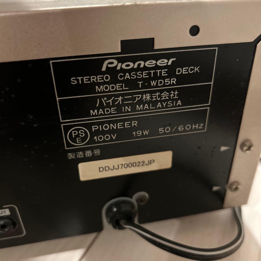 Pioneer パイオニア ダブルカセットデッキ オーディオ機器 リモコン付き