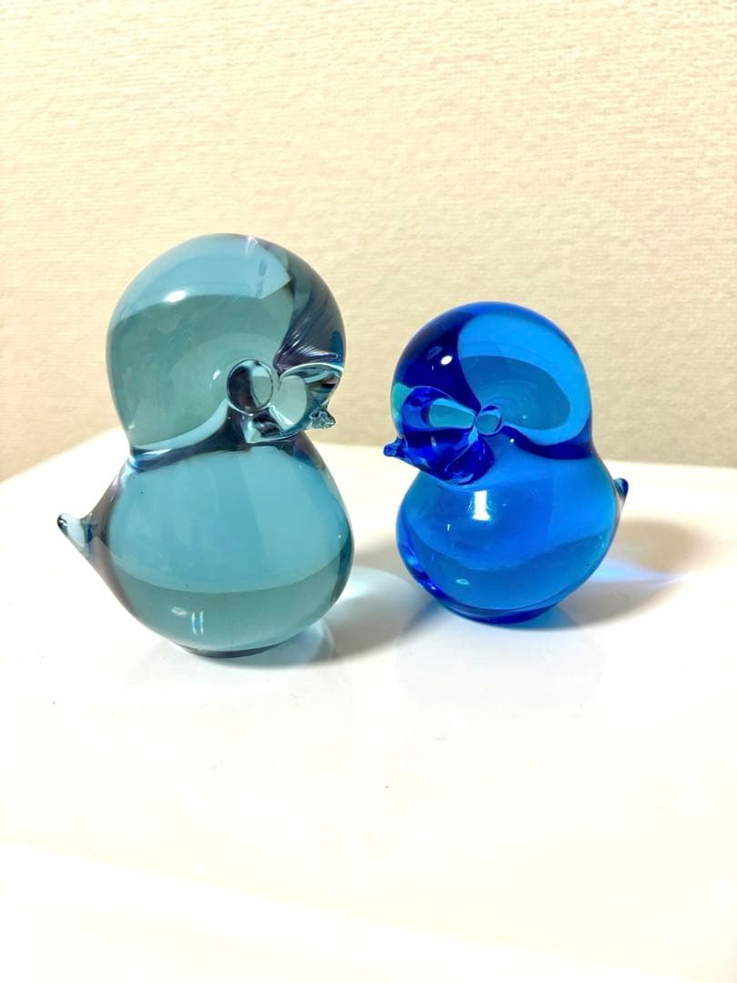 【FMkonstglasコンストグラス】ガラス製 鳥の置物 ペーパーウエイト