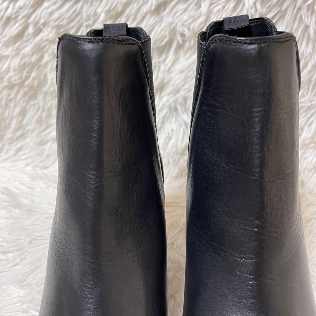 未使用 FABIO RUSCONI 本革 サイドゴアブーツ ラウンドトゥ