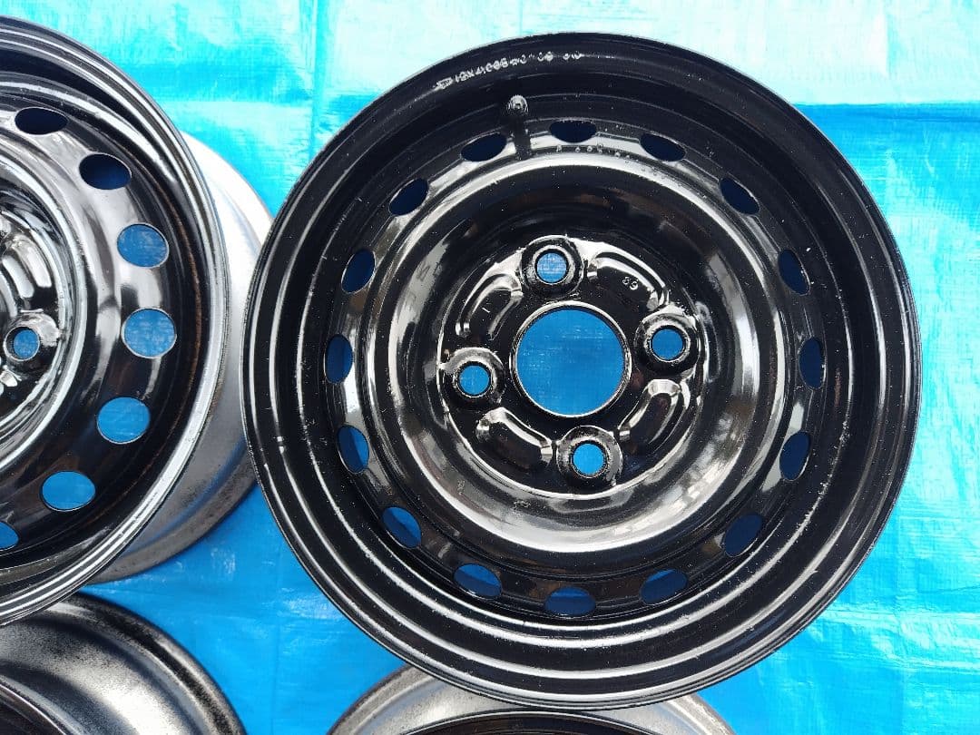 145/80R12・LT【1/2】軽トラ用スタッドレス・鉄ホイール付、２本分割