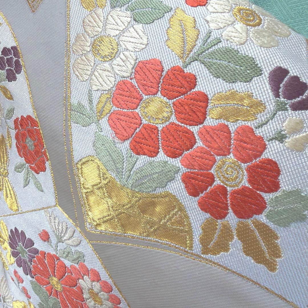 492 訪問着フルセット 正絹 ミントグリーン 淡緑 金彩 暈し染め フォーマル