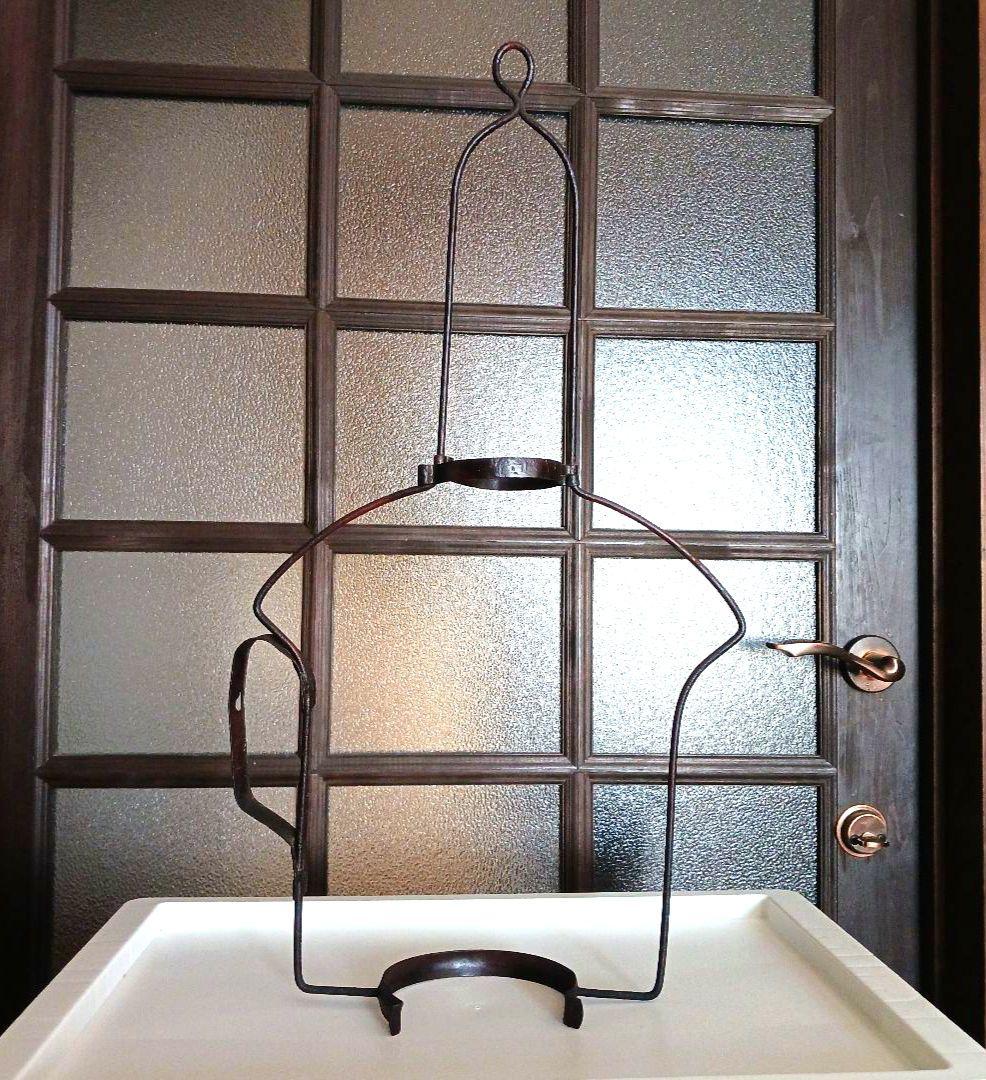 アンティーク吊りオイルランプ　　ターコイズブルー