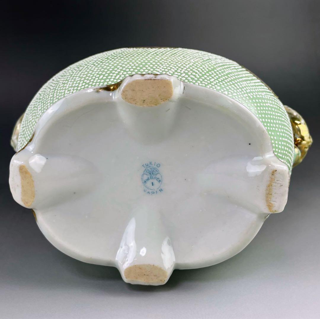 【美品】オールドニッポン アールヌーボー 薔薇紋 金盛り 花瓶