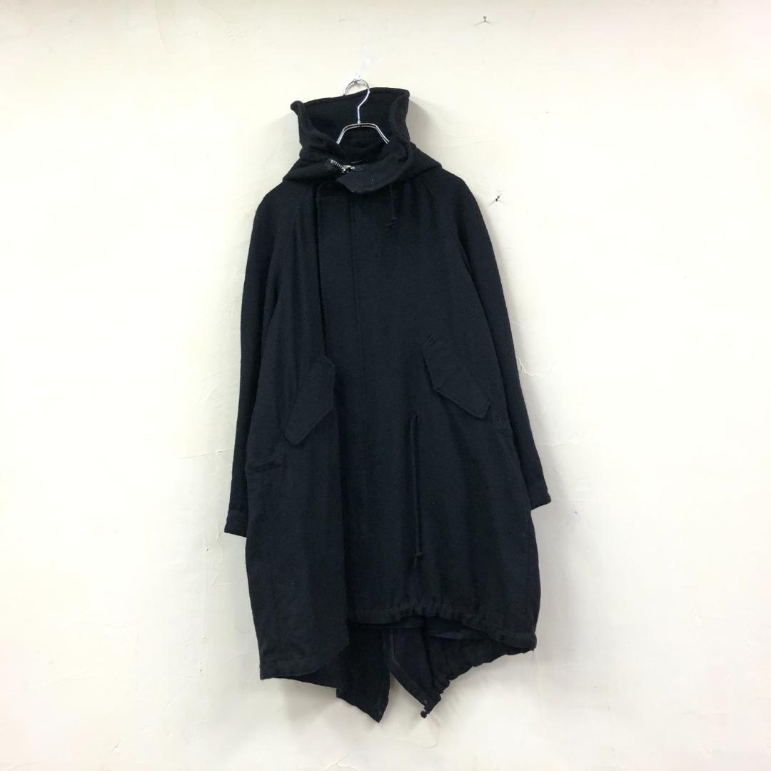 Y's ワイズ ヨウジヤマモト ウールモッズコート ロング ブラック size2