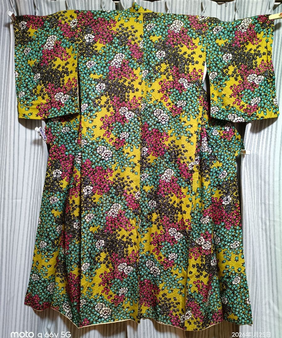 アンティーク着物☆正絹☆小紋☆袷☆花/大正ロマン/昭和レトロ