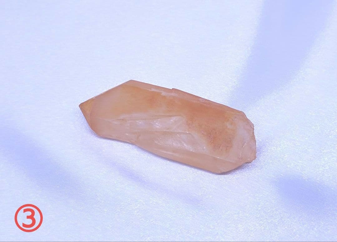 タンジェリン クォーツ　ポイント　原石　5本セット　ブラジル産　血液　健康　活力