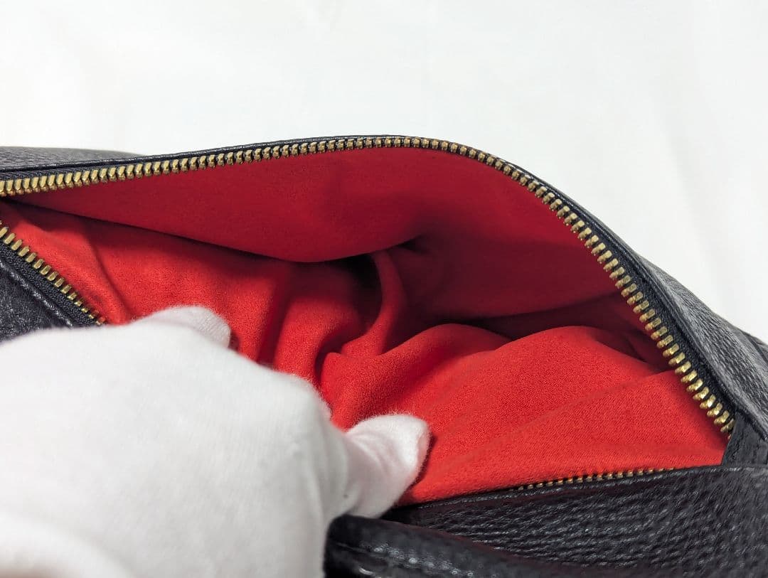 LEATHER JEWELS Crystal　2way バッグ黒　B690